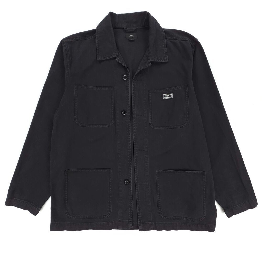 OBEY estate worker jacket black Chore Workwear 90s Y2k Streetwear Skate Grunge